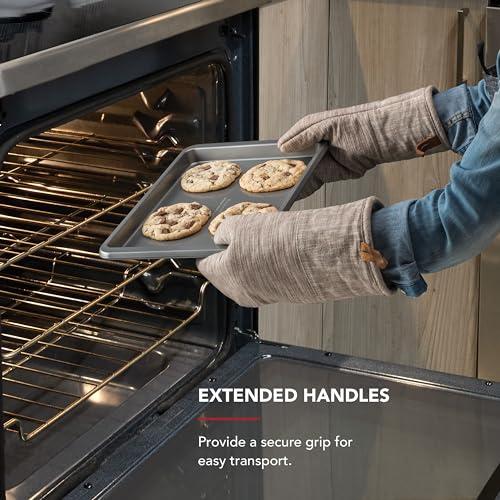 KitchenAid 9x13in Nonstick Aluminized Steel Baking Sheet, Contour Silver - color: Contour Silver, size: 9 x 13 Inch