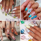 Laza 4pcs Silicone Nail Art Molds, Acrylic 3D Spring Summer Flower Nail Charms Molds Clear Modeling Templates Silicone Flowers Pattern Nail Tools with Sculpture Pen for Salon Nail Design - color: Flowers
