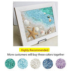 HappyFiller 1.3 Pound Broken Crushed Glass 3-7mm Fairy Garden Succulent Gravel Soil Cover Mini Stone Pieces,Vase Filler,Candle Holder Decor Mini Rock,DIY Resin Art,Paint,Craft Glitter,Pacific Blue - color: Pacific Blue