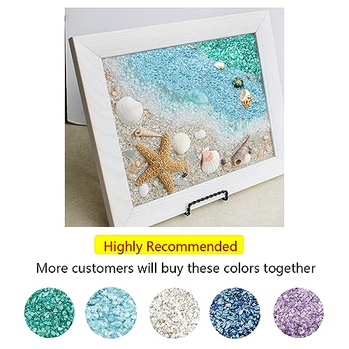 HappyFiller 1.3 LB Crushed Glass Terrarium Sand Vase Fillers Planter Soil Cover Stones Fairy Garden Gravel Pebbles Candle Holder Decor Mini Rock,Resin Art,Crafts Glitter,Wedding Ceremony,Ivory White - color: White-2