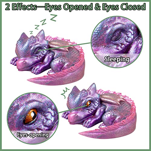 Baby Dragon Asleep and Hatchling in Egg Resin Silicone Molds Miniature Figurines Craft Set