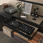 Black PU Leather Jewelry Display Flat Tray Ring Necklace Watch Organizer Display Tray (1 grid) - style: 12 Grids