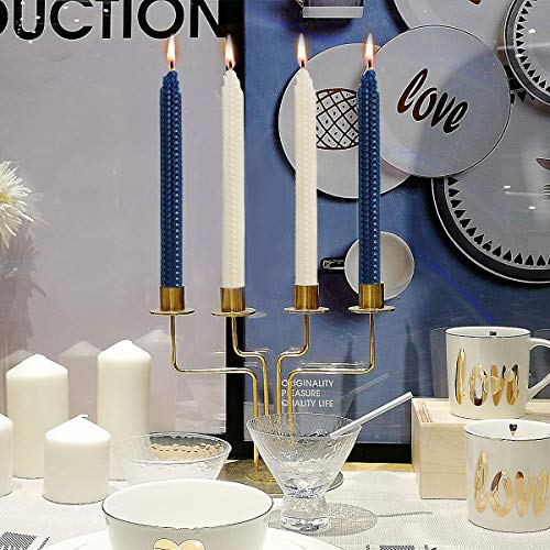 Set of 14 Beeswax Handmade Taper Candles, 9 Inch Smokeless Dripless Wax Candles, Beeswax Candle for Home Gift Ideas, Long Candle Sticks for Wedding,Dinner - color: 7Pair-Classical