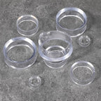 ElevateTech 15 Pcs Clear Sphere Display Stand, Plastic Sphere Stands Ball Stand Holder Rings Acrylic Clear Small, Medium, Large Round Baseball Ring Stands for Decorative Eggs Crystal Balls - 3 Sizes