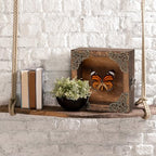 Real Framed Butterflies Shadow Boxes - Framed Butterfly Taxidermy Unique Metal Pushpin Fixation, Oddities and Curiosities Gifts Butterfly Decoration Box (Tabby Butterfly (Family Papilionidae)) - color: Tabby Butterfly (Family Papilionidae)
