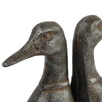 Creative Co-Op Decorative Distressed Cast Metal Duck Head Bookends, Black, Set of 2