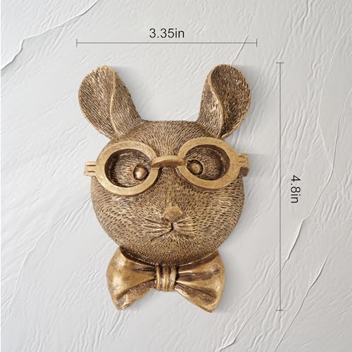 UITWMKTG Gold Animal Head Wall Decor Wall Sculpture Home Decor Statue for Living Room Office Bedroom Modern Decor for Men Women Rat - color: Rat