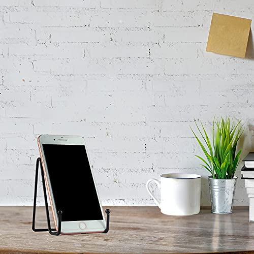 IBosins 5 Pack 4 Inch Plate Holder Display Stands, Metal Black Frame Stand for Picture, Book, Photo Easel, Creation, Collectibles - color: Black, size: 4 Inch