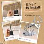 Compact Under Desk Cable Tray Organizer – Wire Management Set, White (2-Pack, 12") - color: White, size: 12in (2-Pack)