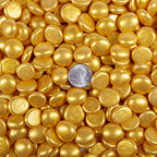 Galashield Flat Glass Marbles for Vases Gold Glass Gems Beads Pebbles Vase Filler (1 LB, Approx. 105 PCS) - color: Gold, size: 1 LB