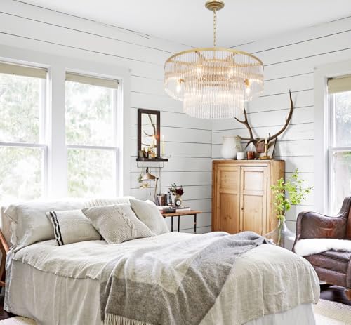 Gold Chandeliers 8 Lights Modern Glass Chandelier Lighting Round Gold Light Fixture Entryway Dining Room 23.6" - size: Small Gold (23.6" x 70")