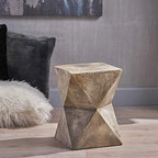 Christopher Knight Home Manuel Weight Concrete Accent Table, Light Gray - color: Manue,light Gray