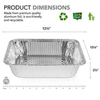 Aluminum Pans 9x13 Disposable Foil Pans (30 Pack) - Half Size Steam Table Deep Trays - Tin Foil Pans Great for Cooking, Heating, Storing, Prepping Food, Stock Your Home - size: 30 Pack