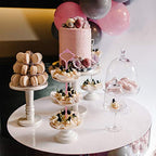 3 Tier Tiered Plate Hardware Kits Fruit Cake Plate Handle Fitting Hardware Rod Cucake Stand Tower Holder Pink Crown 5 Sets（Plate not Included） - color: Pink