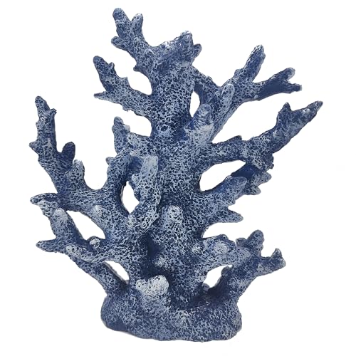 Etlemonde Beach Coastal Decor Coral Reef Home Decor Coral Statue Sculpture Home,Desk,Bathroom,Desktop Shelf Statue,Marine Themed Gifts - color: Blue Coral