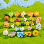 52pc Mini Resin Animal Figurines Set - Enchanted Fairy Garden & Desktop Decor, Eco-Friendly Collectible Gift | Vibrant Miniature Resin Animals for Moms, Women & Nature Lovers