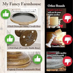 My Fancy Farmhouse Large Wood Candle Holders (Set of 3) - Tall Rustic Pillar Candlestick Stands - Fits 4 inch & 3 inch Pillar Candles - Modern Farmhouse Decor (Walnut Brown) - color: Natural Walnut