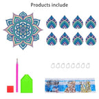 DIY Diamond Art Painting Candlestick Holders 5.71in Mandala Flower Shape Desk Candle Tray Tabletop Ornaments for Wedding Ramadan Party Home Table Centerpiece-Mandala05 - color: Mandala05