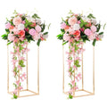 Gold Flower Stand for Table: 23.6” Tall Centerpiece Stand for Wedding Table Reception Floral Center Pieces with Home Decoration Party Event 2 PCS - size: 23.6 INCH-2PCS