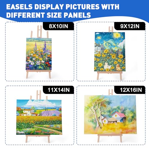 ESRICH 10pcs 17 Inch Tabletop Easels - Tripod & Desktop Easels for Kids & Adults - Canvas Painting - style: 10