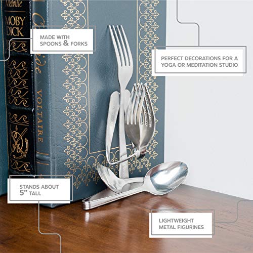 Decorative Bookends, Set of 2, Fork and Spoon (Yoga Namaste)