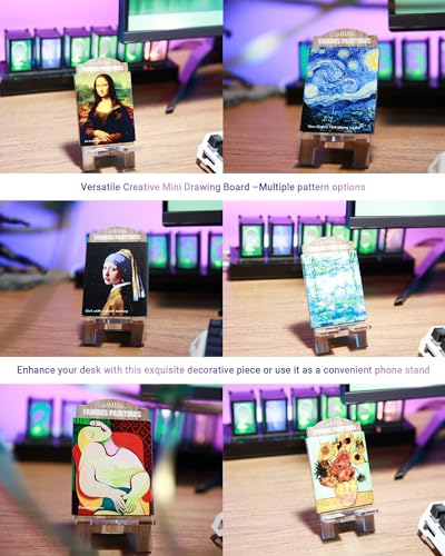 Aesthetic Acrylic Phone Stand – Artistic Desk Holder for Phones, Tablets & E-Readers | Sturdy, Lightweight & Decorative Gift (Water Lilies - Monet) - style: Water Lilies - Monet Design