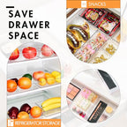 HOUSE DAY Desk Drawer Organizer Bins 6 PCS, 9*6*2" Clear Drawer Organizers with Silicone Pads, Vanity Organizers and Storage, Non Slip Plastic Drawer Organizer for Makeup, Bathroom, Kitchen, Office - size: 6 Pack -9x6x2"