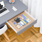 Yieach Expandable Desk Drawer Organizer Tray,1.8 Inch High Junk Drawer Organizer for Kitchen,Clear Shallow Office Drawer Organizers With 10 Compartments for Pencil,Pen,Office Supplies and Accessories - size: M-9.3 to 15.6x12.6x1.8 In