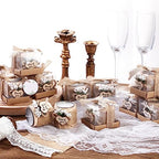 Retisee Wedding Candle Favors for Guests Bridal Shower Wood Memorial Tealight Candle Holder Thank You Gifts Handmade Candles for Wedding Baby Shower Housewarming Table Centerpiece(16 Sets)