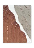 Limiyer Art Hand painted Modern Abstract Art Oil painting White and brown Thick texture canvas Art Oil painting Living Room Bedroom Office Wall Art Deco 40x28 inches - color: YI022
