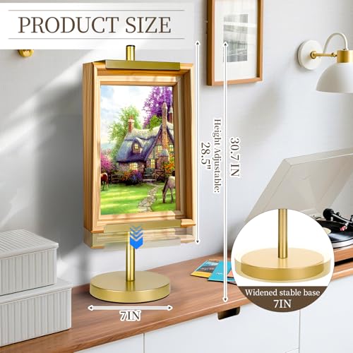Photo Frame Tabletop Easel Stand-Heavy Duty Tabletop Display Easel, French Style Gold Easel Stand,Picture Frame Stand for Wedding/Art/Photos,Picture Easels (Gold, 28inch) - color: Gold, size: 28inch