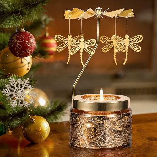 Mothers Day Gifts for Mom Wife Daughter Sister, Birthday Gifts for Women, Unique Dragonfly Gift for Friends Women, Rotatable Scented Candles Gift for Mothers Day Anniversary Christmas (Dragonfly) - size: Dragonfly