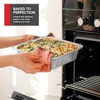 Disposable Foil Pans with Lids (Set of 40) Heavy Duty Aluminum Pans with Lids (20) 9x13, (10) 8x8, (10) 1-Lb Baking Tins with Covers for Cooking, Heating, Holiday Dinner Meals, Stock Your Home - size: Assorted 40 Pack w/ Lids