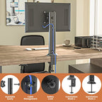 HEMUDU Single Desk Monitor Arm Mount Stand Fit for 13 inch to 32 inch Flat Curved Computer Screen with Swivel, Height Adjustable, Rotation,Holds up to 77lbs, Black - size: 13 inch - 32 inch
