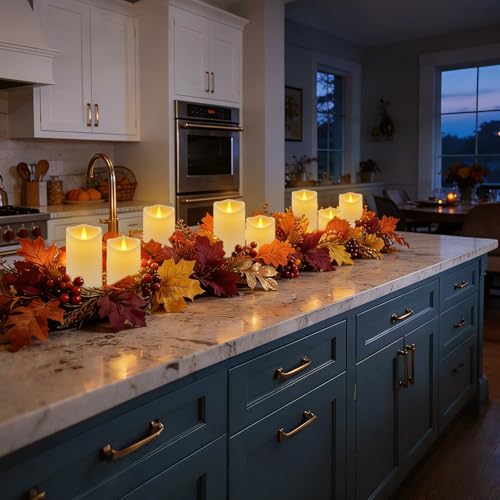 Artmarry Flameless Candles 4" 5" 6" Outdoor Indoor Pillars Battery Operated Flickering Candles Include 8-Key Remote Timer 400+ Hours by 2 AA Batteries (White Candle - Warm Light,3 Pack) - color: White Candle - Warm light, size: 3"D x 4"|5"|6" H - 3 Pack