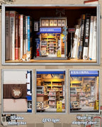 Japanese Dual-Scene 3D Puzzle Book Nook Kit - 3D Dollhouse with Hidden Staircase, Dual-Scene Design, DIY Craft, Tabletop Decor & Gifts for Adults（Beika-cho Convenience Store） - style: Beika-cho Convenience Store