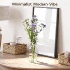 Clear Glass Vase, 3.5x7.6inch Glass Flower Vase for Plants, Wide Mouth Vase for Home, Wedding, Living Room, Dining Table - size: 3.5"Wx7.6"H