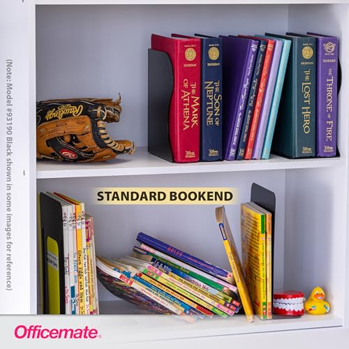 Officemate Adjustable Bookends, Expandable: 4"-18", White (93192) - color: White