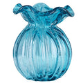 Blown Glass vase, Green Glass vase, Modern Art vase, Wide Mouth vase for Living Room Wedding Table Office centerpieces with Flowers. - color: A1
