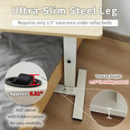 lumizone Foldable Overbed Table with Wheels Adjustable Height Bedside Desk 27.56"-36.61" Rolling Hospital Bed Table with Casters Medical Tray for Home Use Desk Over the Bed - color: Espresso