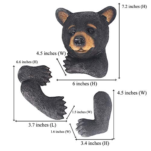 Bear Tree Decor Outdoor Scuplture Baby Bear Up a Garden Peeker Tree Hugger Garden Décor Bear Cub Resin Sculpture Howswarming Gifts
