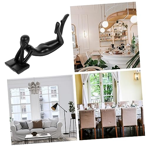 Abstract Resin Thinker Statue Modern Minimalist Home Decor for Living Room and Office Creative Desktop Decoration Sculpture for Book Lovers