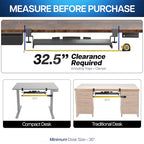 VIVO Large Clamp-on Computer Keyboard and Mouse Under Desk Slider Tray, 27 x 11 inch Pull Out Platform Drawer, White, MOUNT-KB05W - color: White, size: 27 inch
