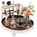 YUPER Round Metel Bathroom Tray Dresser Counter Decor Vanity Organizer Decorative Coffee Table Tray for Perfume, Candle, Soap Dish, Toothbrush, 9 Inch, Gold