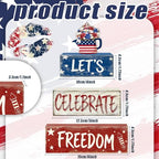 4th of July Table Decorations Patriotic Memorial Day Tiered Tray Decor Wooden Freedom Block Signs Independence Farmhouse 250th July Fouth Centerpiece for Tables Wooden Sign for Home Decor - style: Freedom