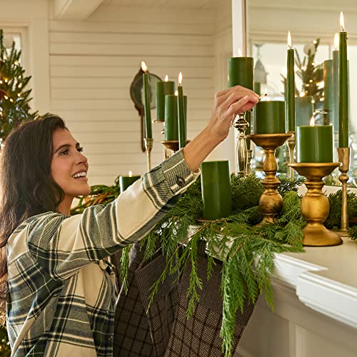 Thymes Frasier Fir Scented Candles for Home Decor - Green Pillar Candles for Women & Men - Place on Candle Holder - Luxury Home Fragrance Gifts - Large (3" x 6" Pillar) - size: 3 in x 6 in