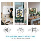 Art Artist Easel Stand for Displaying, RRFTOK Metal Tripod Adjustable Easels for Painting Canvases Height from 21" to 66" with Reinforced Triangle - Carry Bag for Table-Top/Floor Drawing and,Black - style: 66B 2-Pack