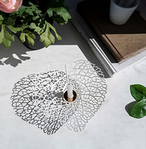 OShadow Leaf Candleholder - Candle Sticks Holder Decor for Coffee Table Decor - Decorative Candle Holders for candlesticks - Flower Shaped Candle Holder - Taper Candles - Leaf Decor for Shelf Decor - size: 1 pc Leaf Candle Holder