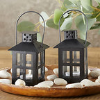Kate Aspen Luminous Black Mini-Lantern Tea Light Holder