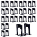 30 PCS/15 Pair Bookends,Black Metal Bookends,Metal Book Ends for Shelves,Non-Skid Bookend,Heavy Duty Bookend for Office Home Kitchen Decorative,6.5 x 4.9 x 5.7in